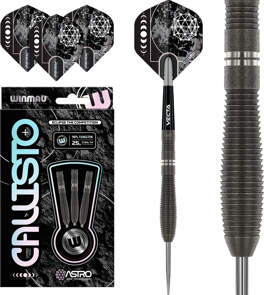Smiginio strėlytės Winmau Callisto 2, 90% volframo, plieniniais smaigaliais