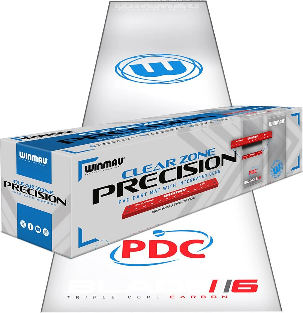 Kilimėlis smiginiui Winmau Clearzone PVC su borteliu