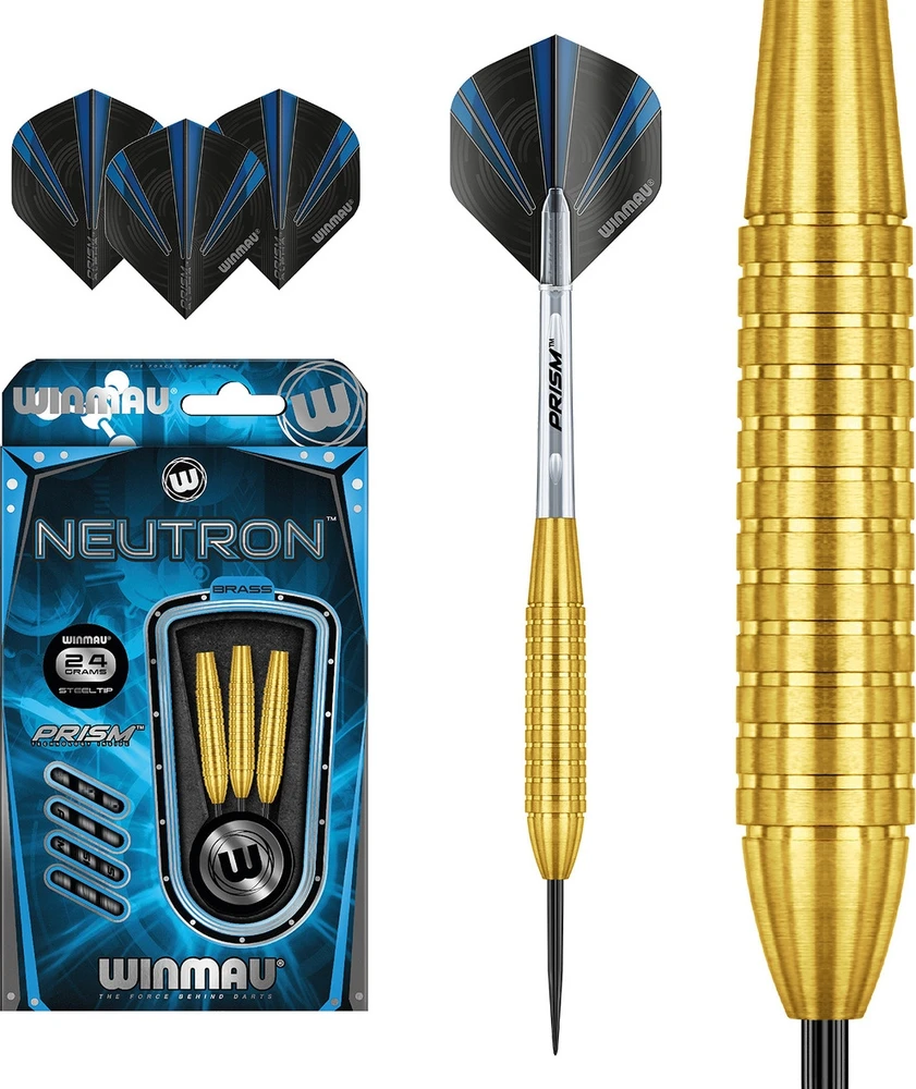 Winmau Neutron plieninių smaigalių žalvarinės smiginio strėlytės, 24 g