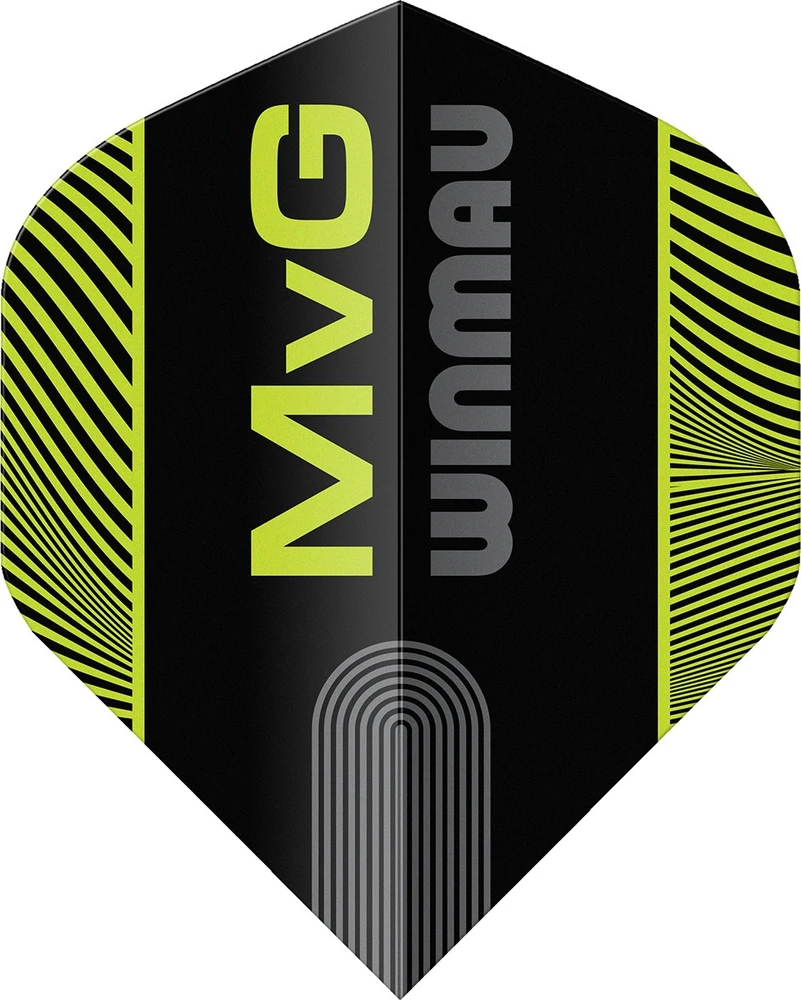 Winmau Prism Delta MvG dart sparnelės mėlynos/žalios dryžuotos