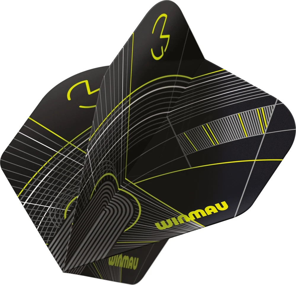 Winmau Prism Delta MvG strėlyčių plunksnos juoda/žalia