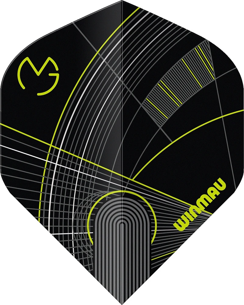 Winmau Prism Delta MvG strėlyčių plunksnos juoda/žalia