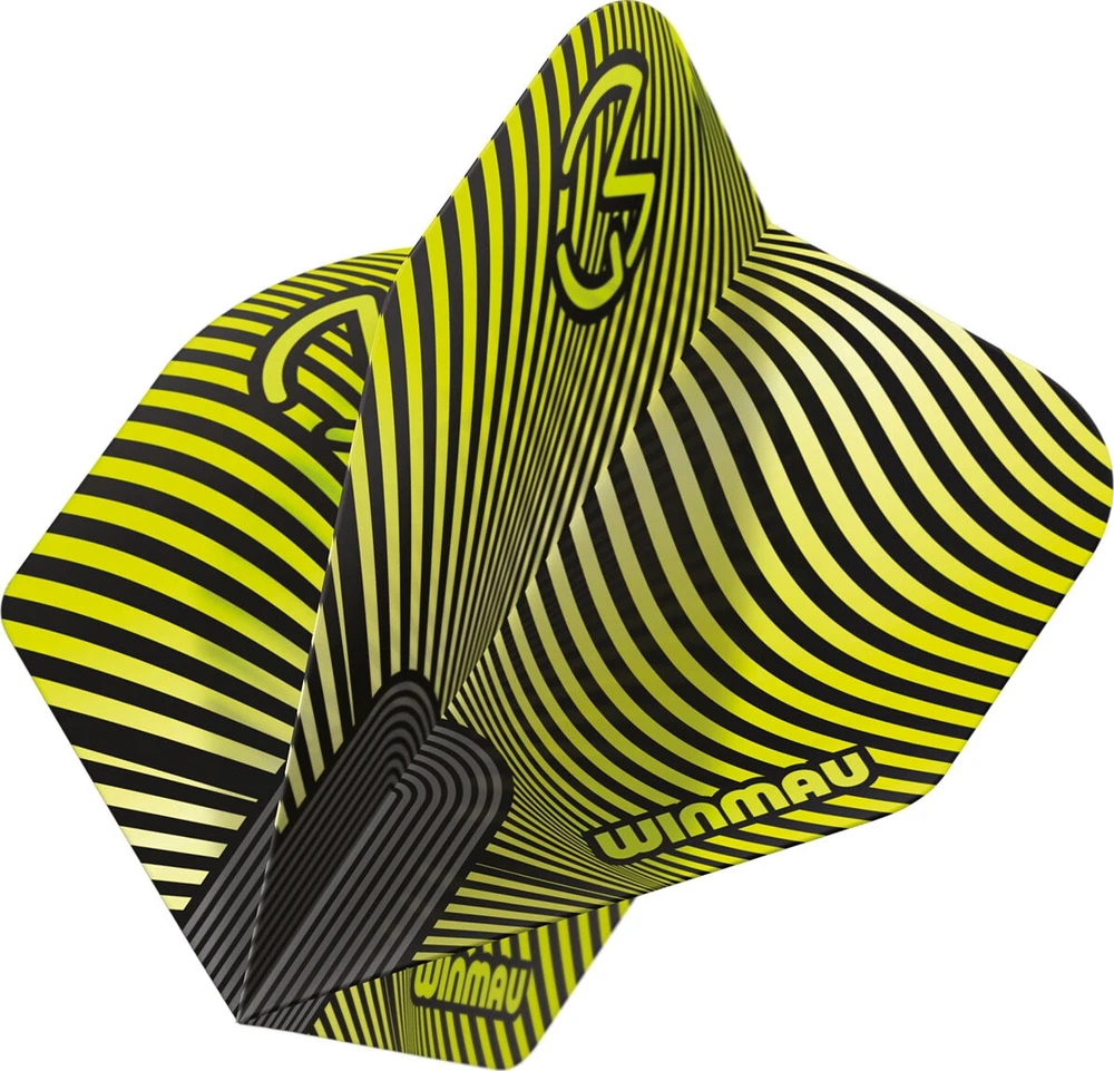 Winmau Prism Delta MvG strėlyčių plunksnos, žalia/juoda