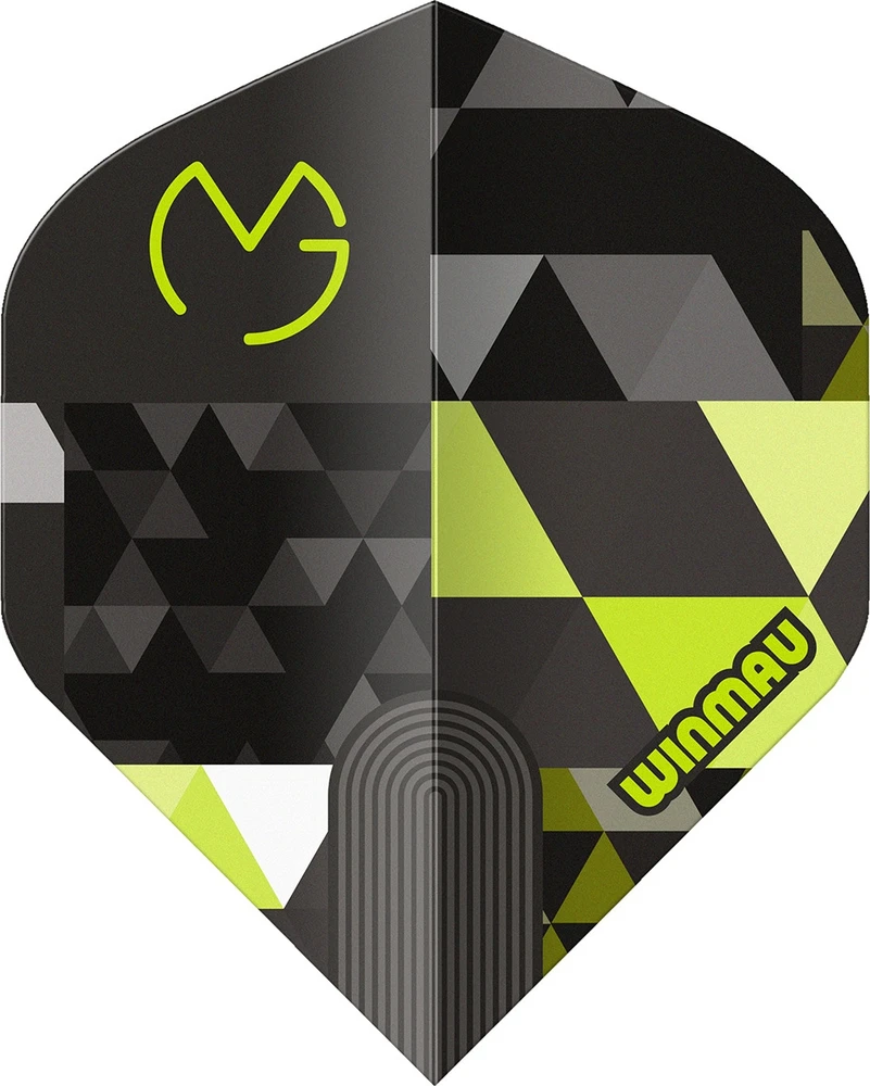 Winmau Prism Delta MvG Logo strėlyčių plunksnos, žalios
