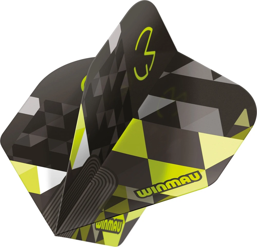 Winmau Prism Delta MvG Logo strėlyčių plunksnos, žalios