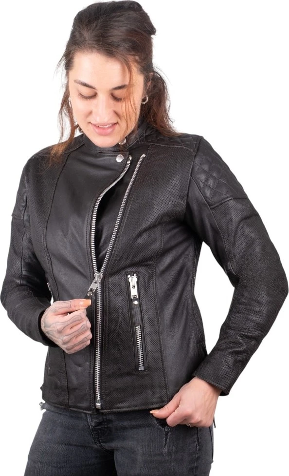 Women’s Leather Jacket W-TEC Mantura