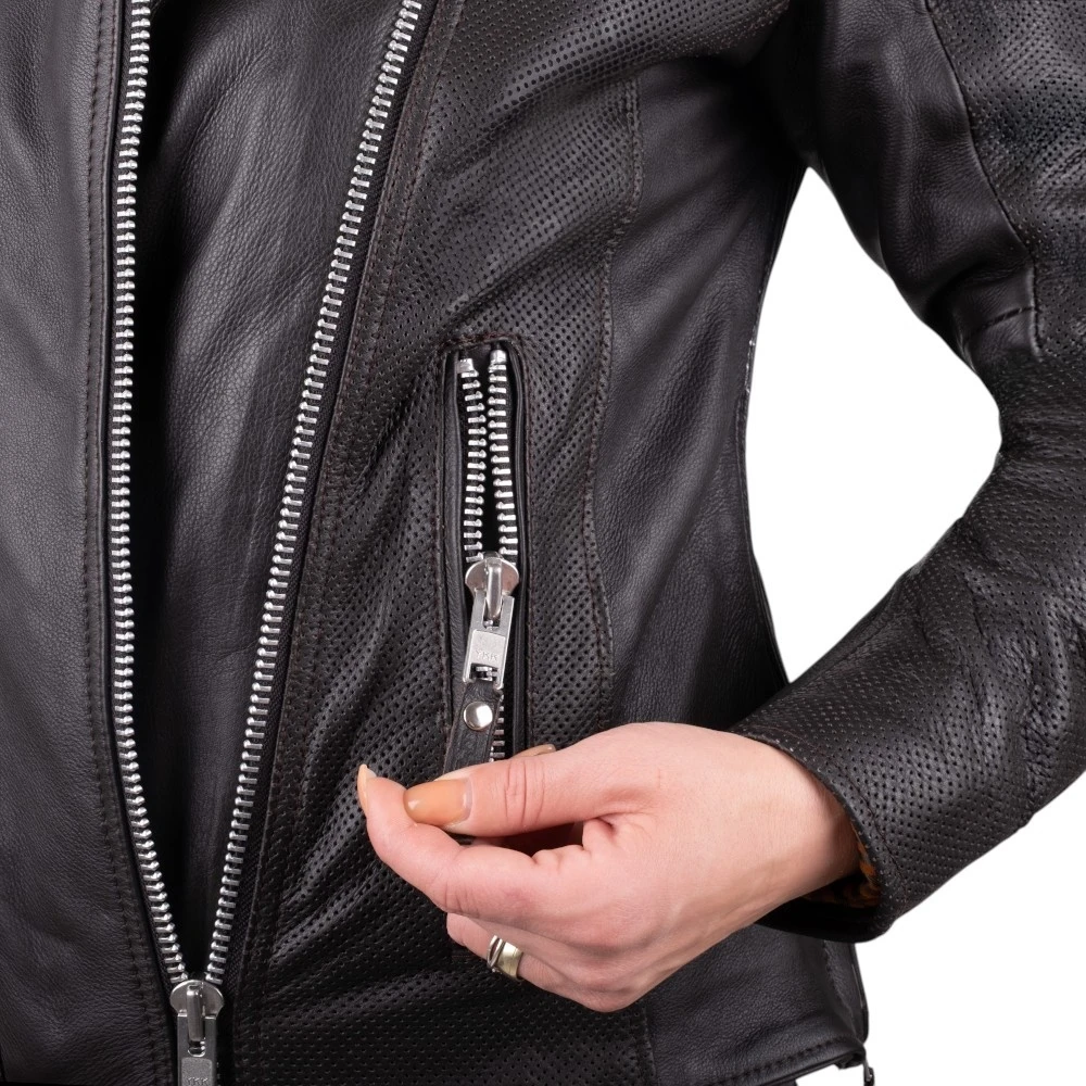 Women’s Leather Jacket W-TEC Mantura