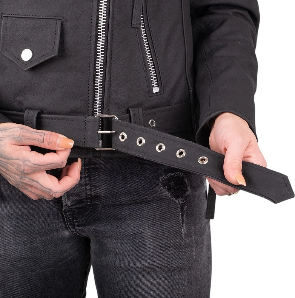 Women’s Leather Motorcycle Jacket W-TEC Brinea