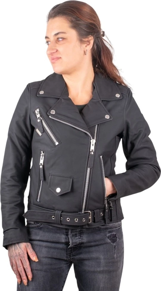 Women’s Leather Motorcycle Jacket W-TEC Brinea