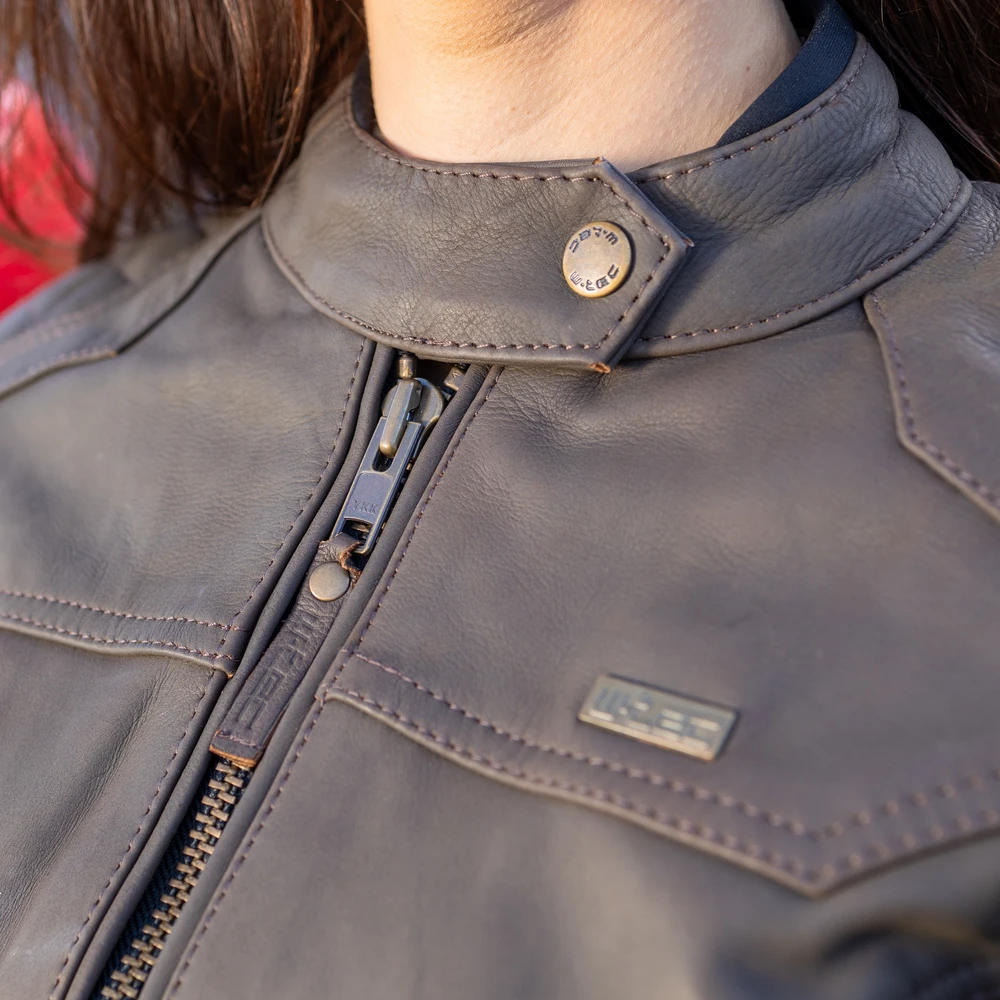 Women’s Leather Motorcycle Jacket W-TEC Kaika