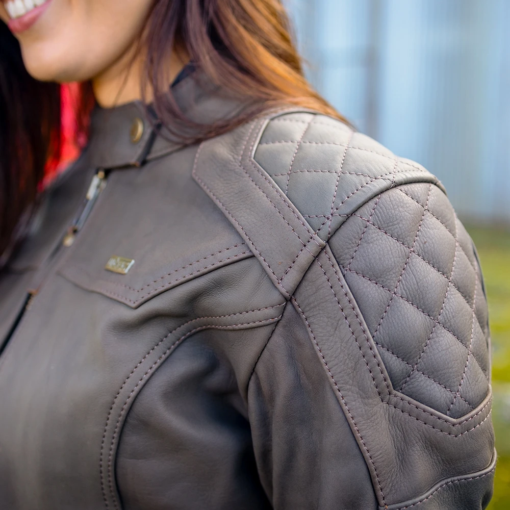 Women’s Leather Motorcycle Jacket W-TEC Kaika