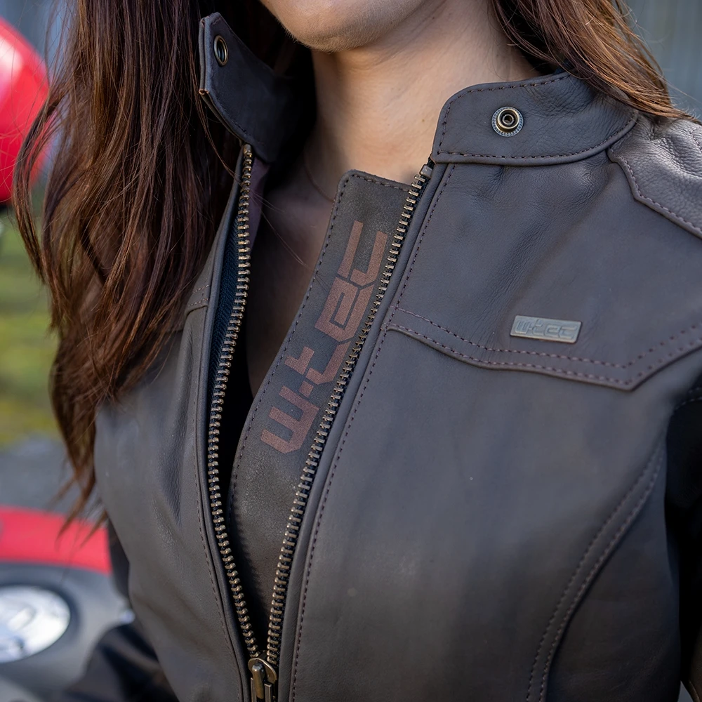 Women’s Leather Motorcycle Jacket W-TEC Kaika