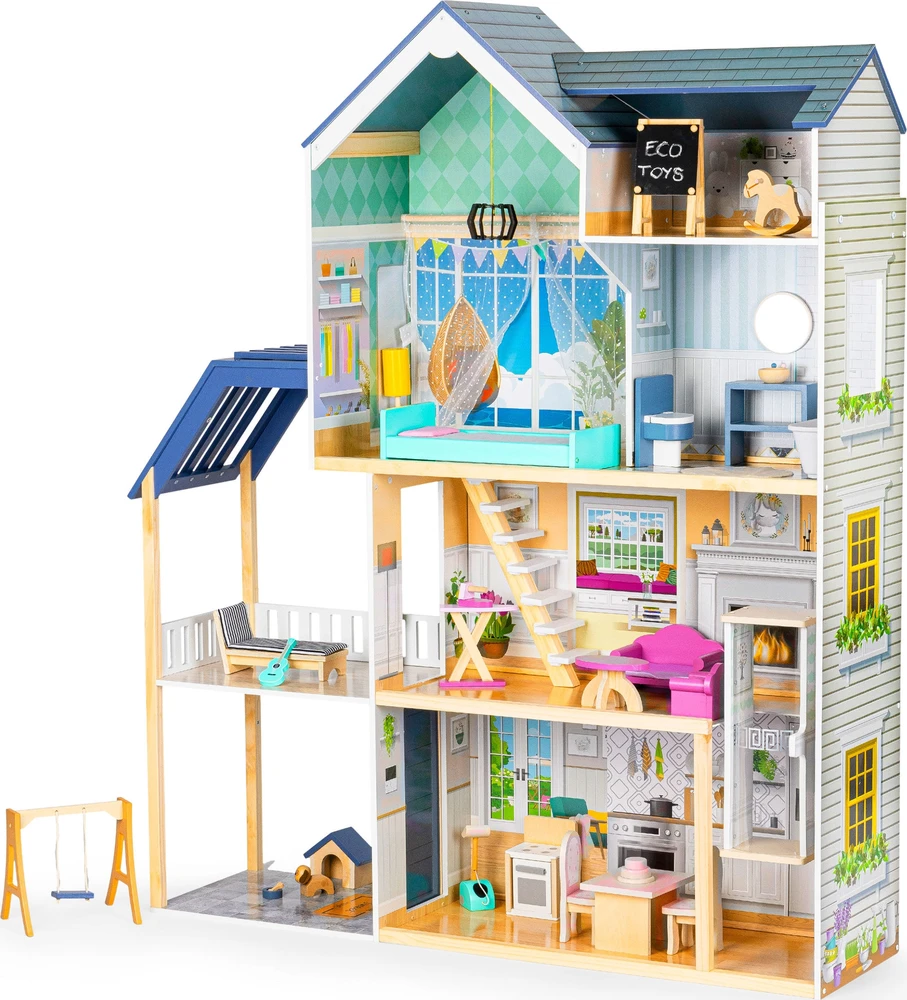 Lėlių namelio rezidencija XXL Maya 28 el. ECOTOYS