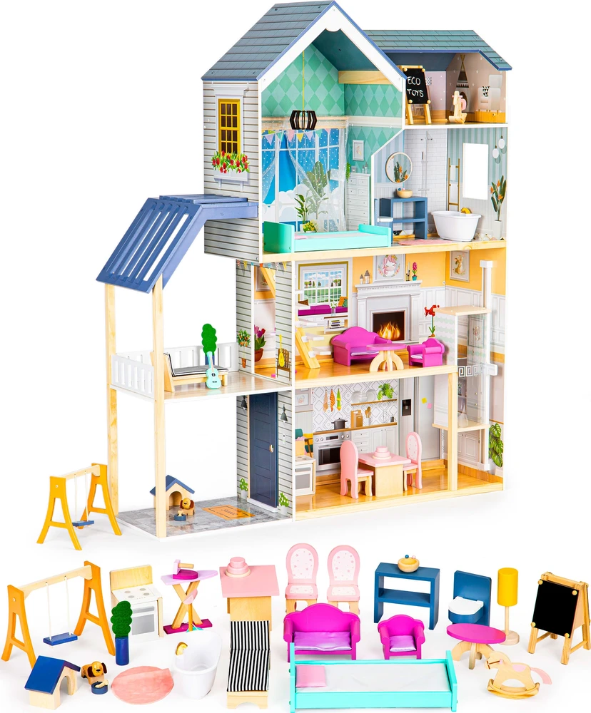 Lėlių namelio rezidencija XXL Maya 28 el. ECOTOYS