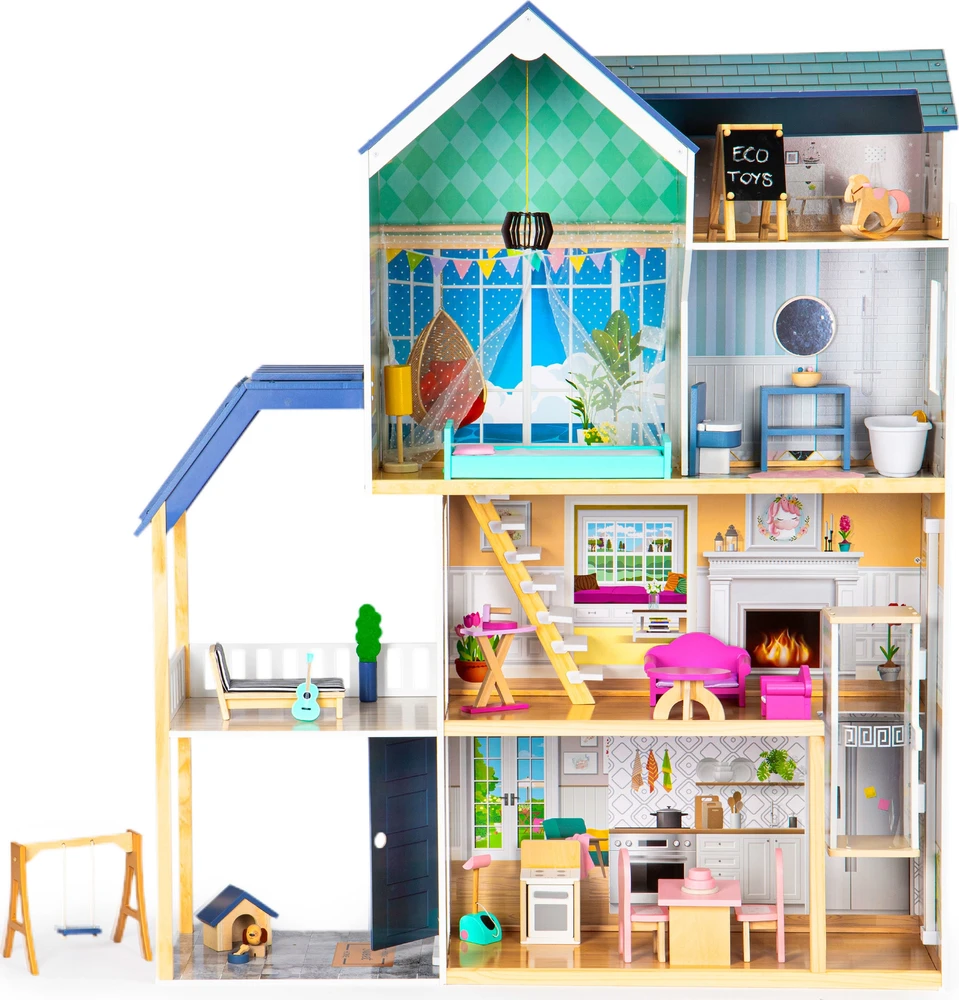 Lėlių namelio rezidencija XXL Maya 28 el. ECOTOYS