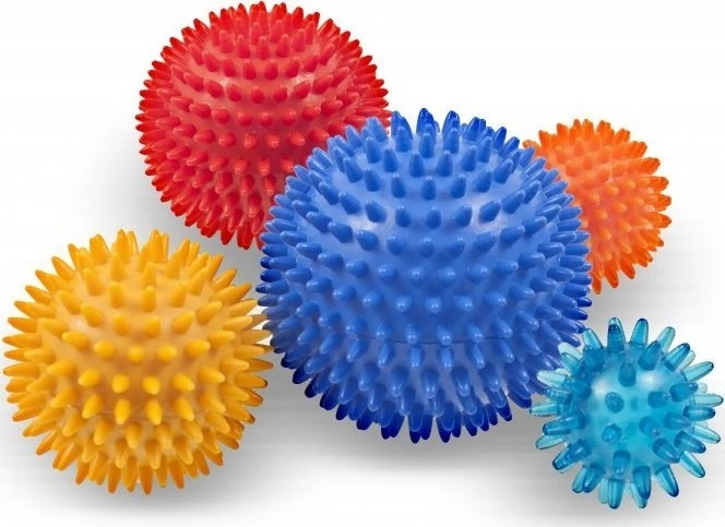 YATE Masažinis ežiukas Igel Ball su spygliais 6,3 cm oranžinis