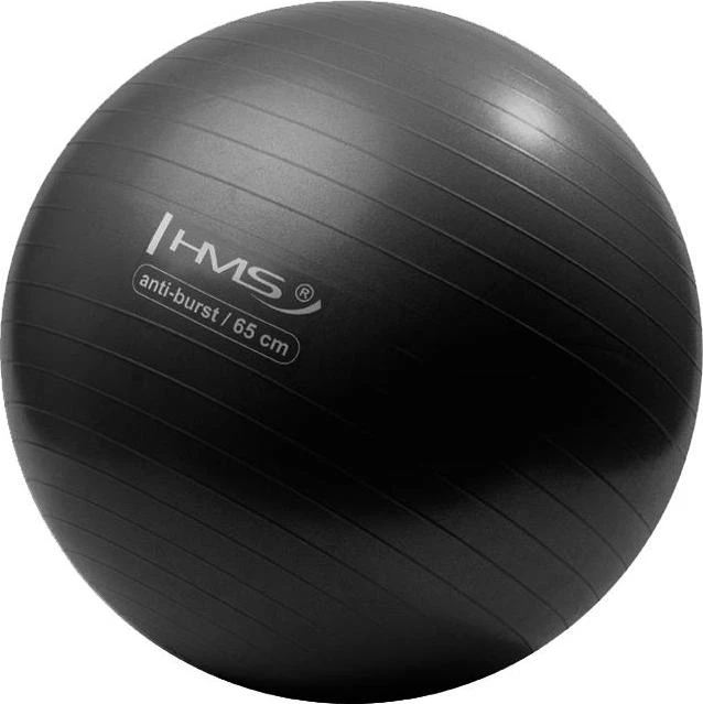 YB02 naujas juodas gimnastikos kamuolys HMS 65 cm