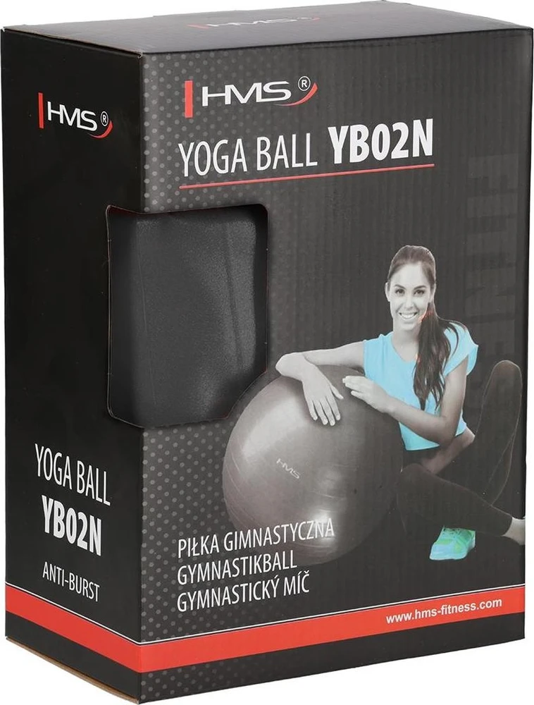 YB02 naujas juodas gimnastikos kamuolys HMS 65 cm