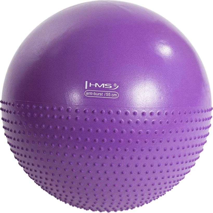 Naujas gimnastikos kamuolys HMS YB03, 55 cm, violetinis