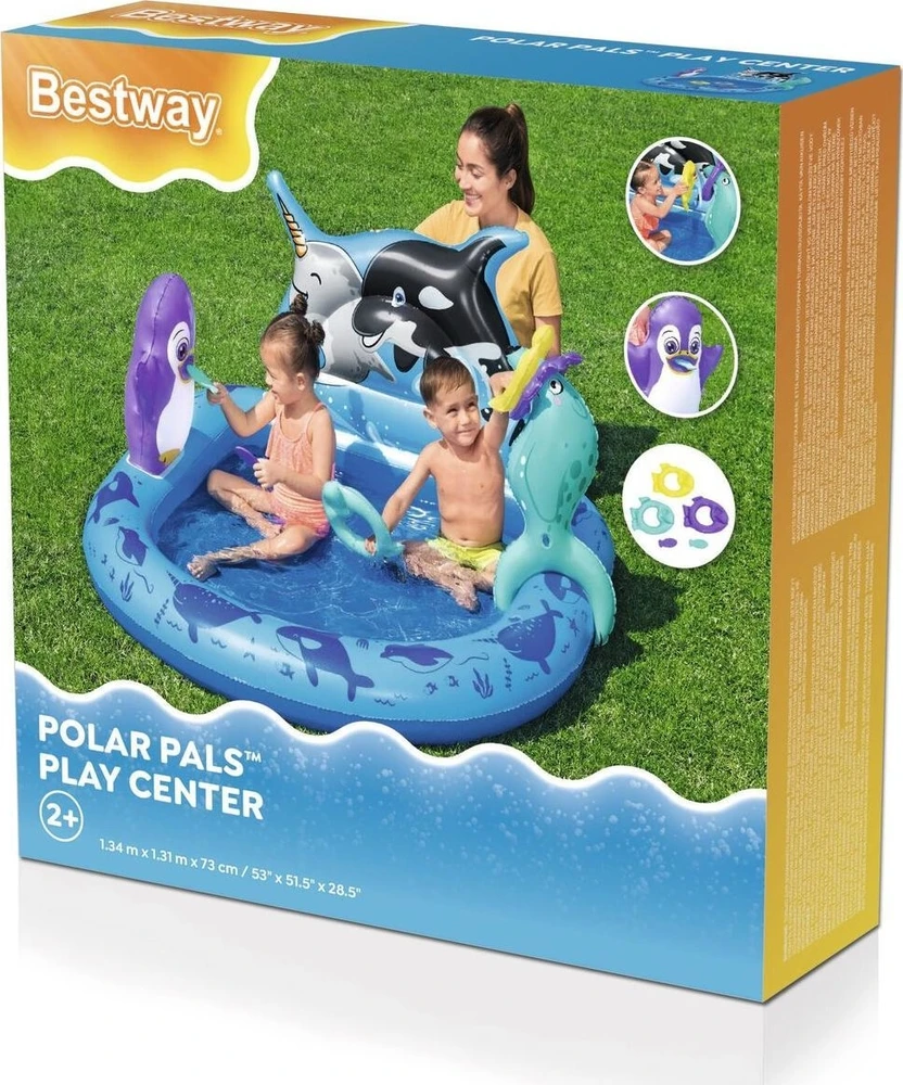 Pripučiamas baseinas BESTWAY POLAR PALS, 34 x 131 x 73 cm