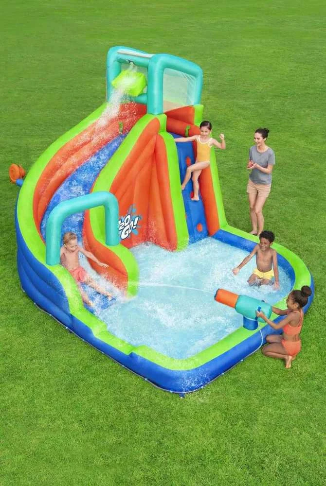 Žaidimų aikštelė Vandens parkas Turbo Splash Mega vandens parkas BESTWAY