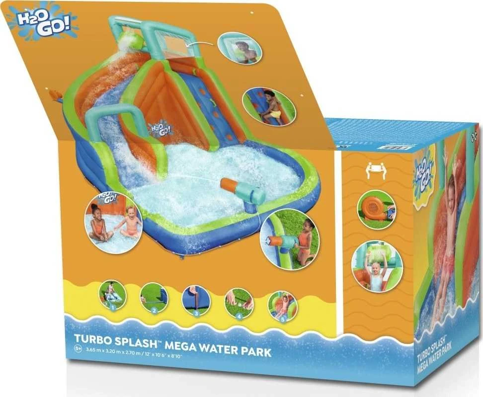 Žaidimų aikštelė Vandens parkas Turbo Splash Mega vandens parkas BESTWAY