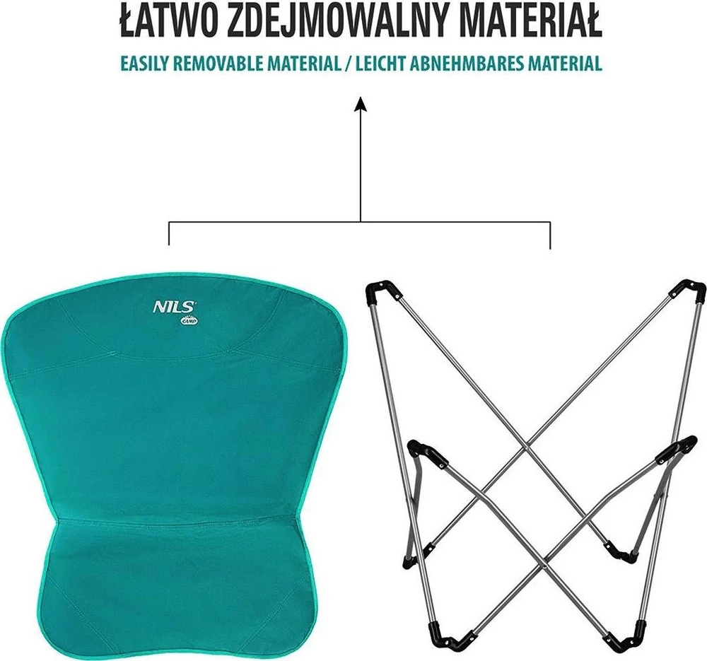 Žalia stovyklavimo kėdė NILS CAMP NC3051