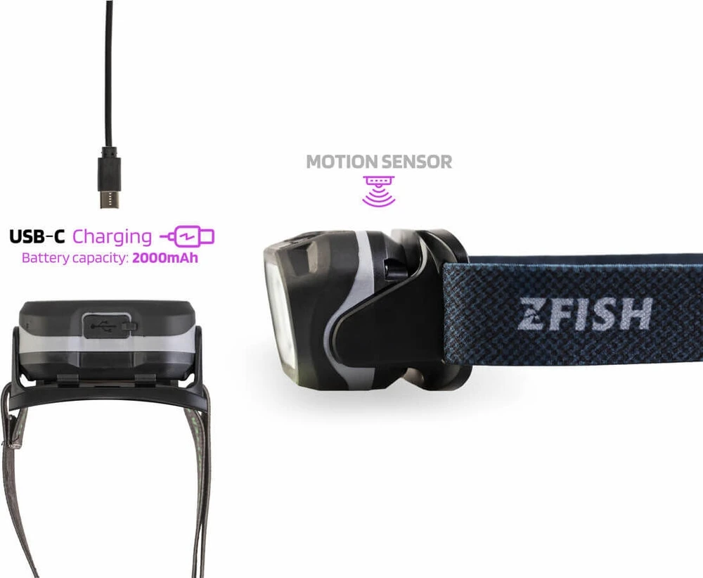 ZFISH Helionix UV žibintuvėlis ant galvos