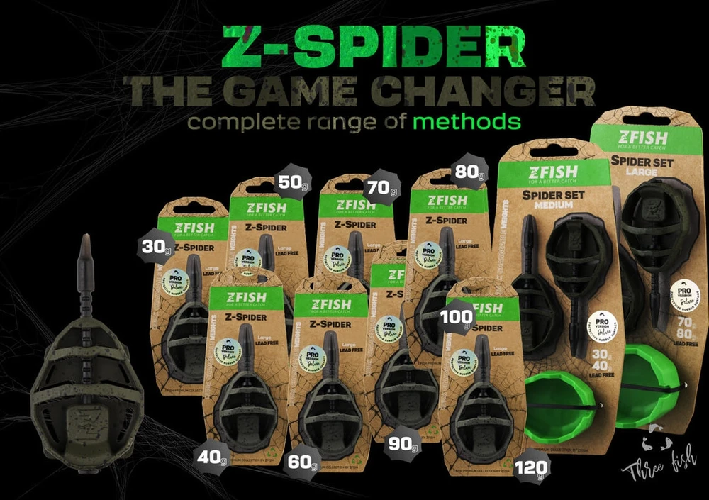 ZFISH Method Feeder Spider Medium rinkinys 50, 60 g + liejimo forma