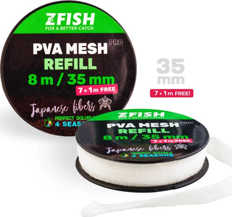 ZFISH PVA PRO papildymas 35 mm/7 m + 1 m nemokamai