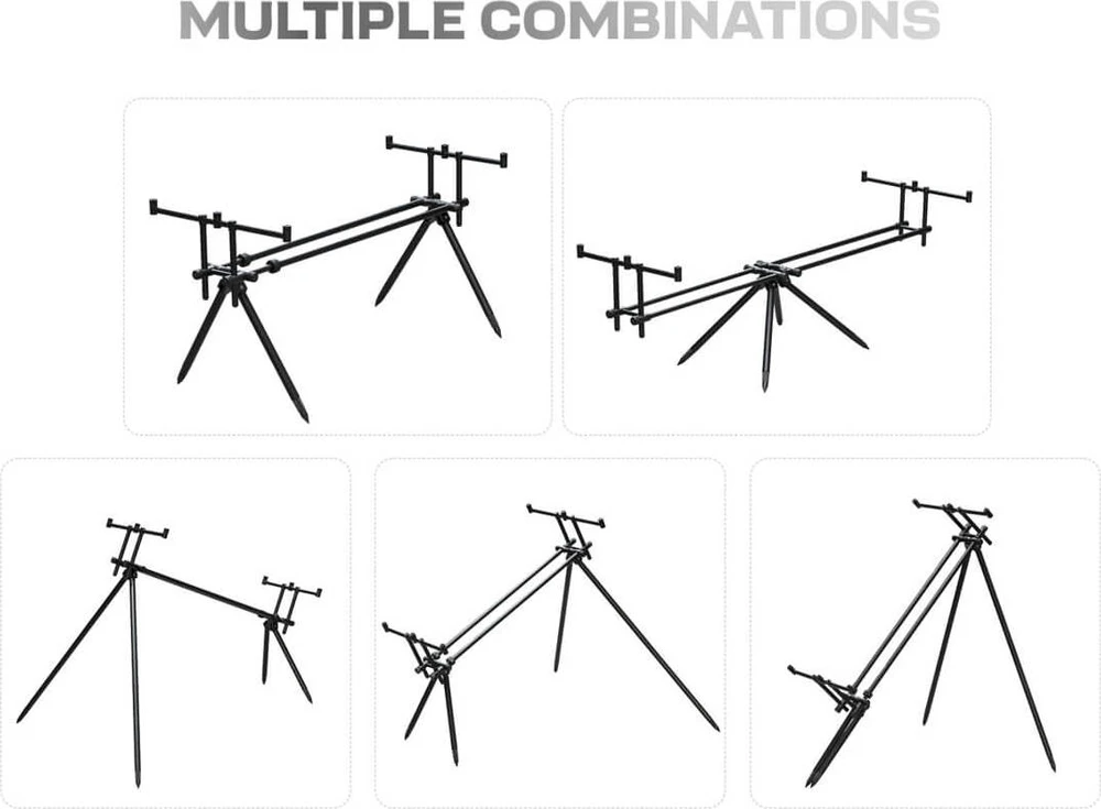 ZFISH Rod Pod RodMaster stovas 4 meškerėms