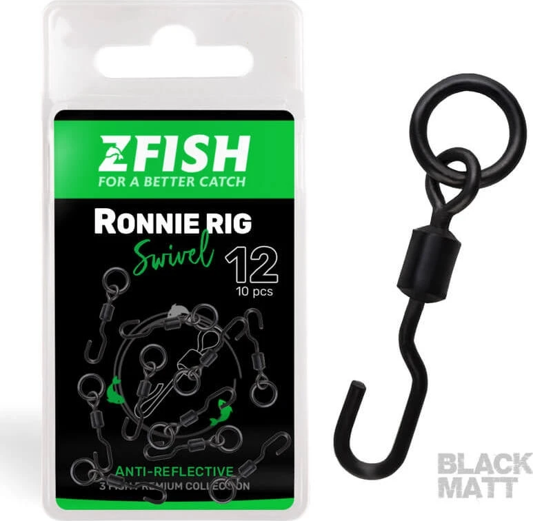 Sukutis ZFISH Ronnie Rig Swivel Matt, 12 dydis