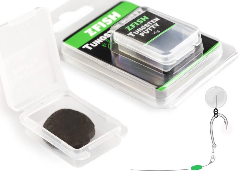 ZFISH Tungsten Putty Juodas
