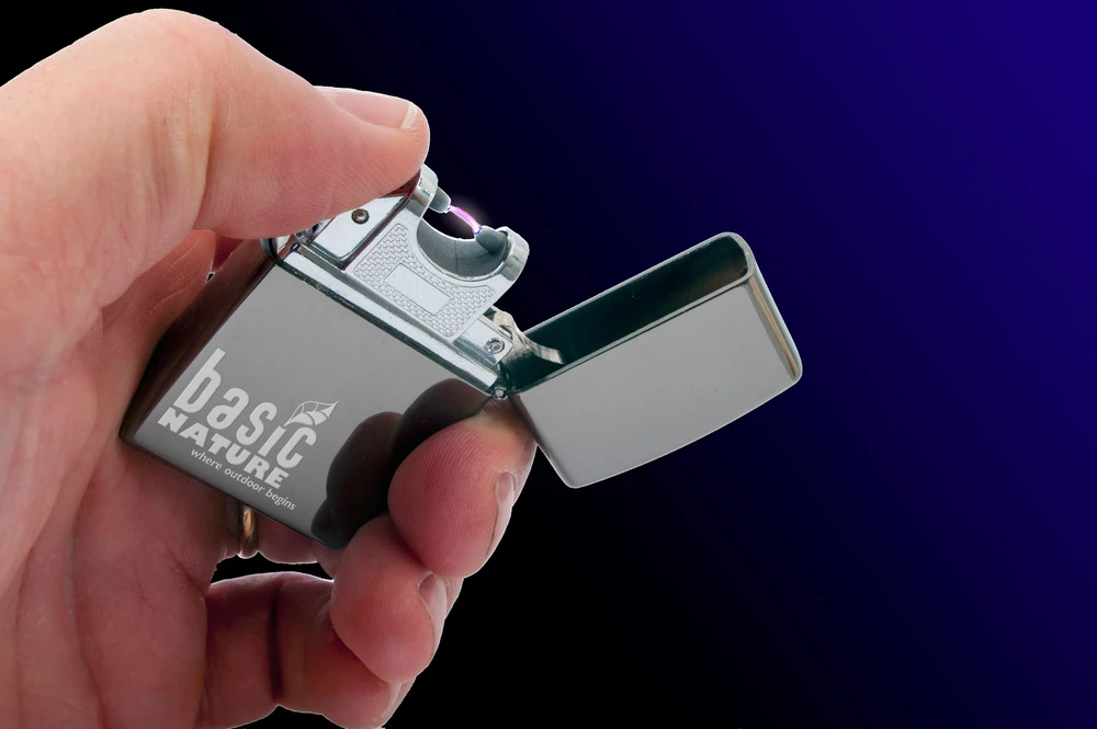 Elektrinis lankinis žiebtuvėlis BasicNature Arc USB Polished