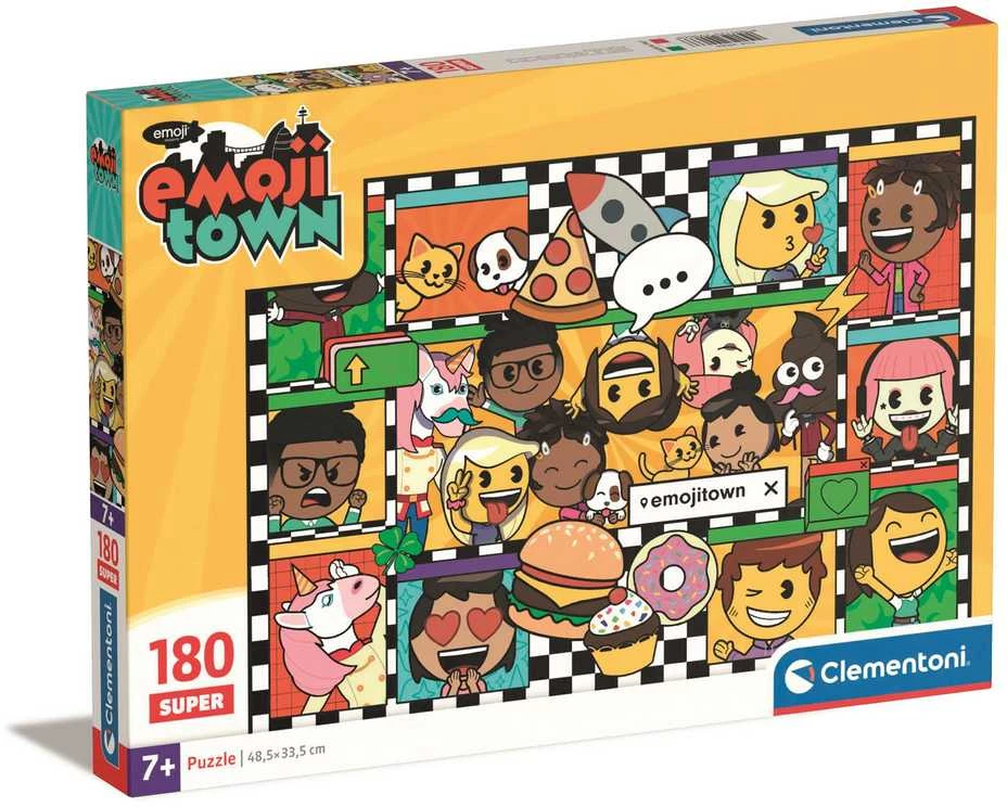Clementoni Dėlionė 180 vnt. - Emoji Town aprašymas - Prekės nuotrauka