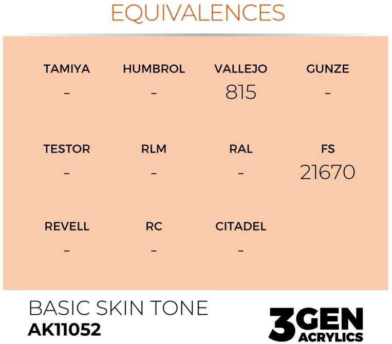 Ak Pintura Acrílica Gama Genérica AK11052 Basic Skin Tone 18ml