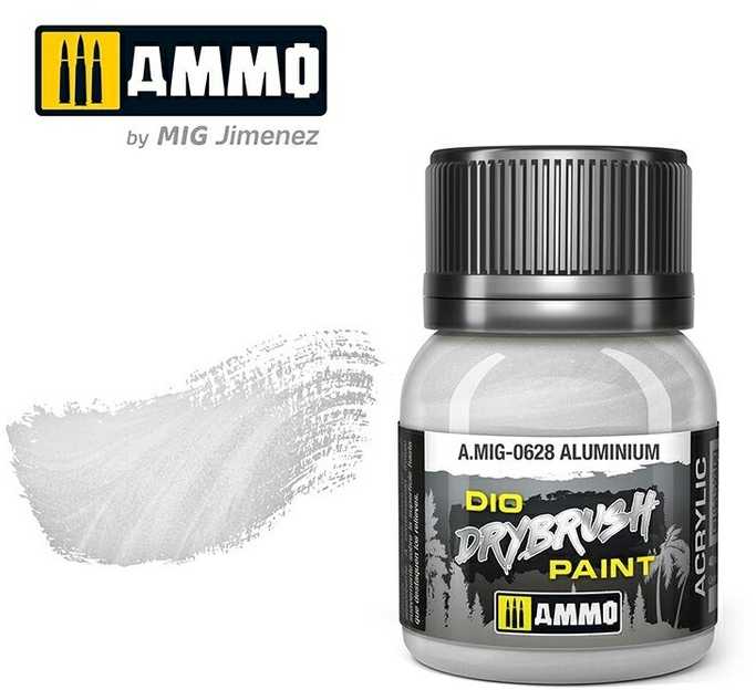 Peinture DryBrush AMMO By MIG Jimenez 0615 - Bleu, 40ml, Neuve, Fabriquée En Espagne