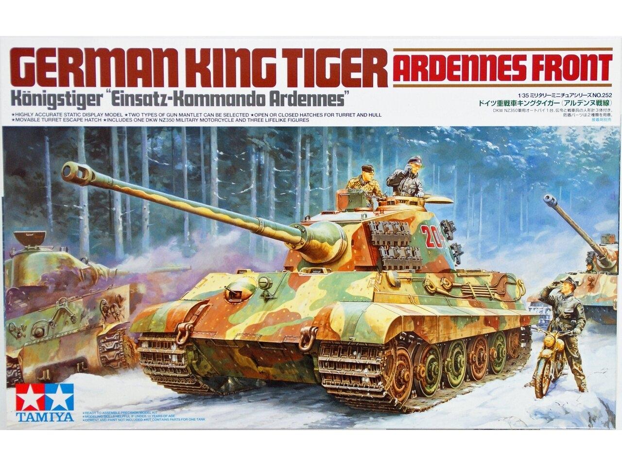 Maquette Plastique Tamiya King Tiger (Tigre Royal) Allemand - Échelle 1/48 - Série No.36 - Longueur 211 Mm - Avec Décalcomanies