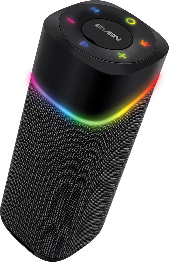 2.0 nešiojama kolonėlė SVEN PS-155, juodas, galia 2x5 W (RMS), TWS, Bluetooth, FM, USB, ličio baterija