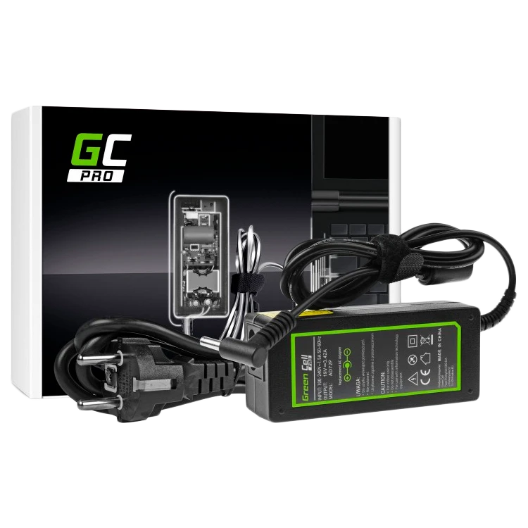 Green Cell Žalias Cell GREENCELL AD72P maitinimo įkroviklis Žalias Cell PRO 19V 3.42A 65W, skirtas AsusPro BU400 BU400A PU551