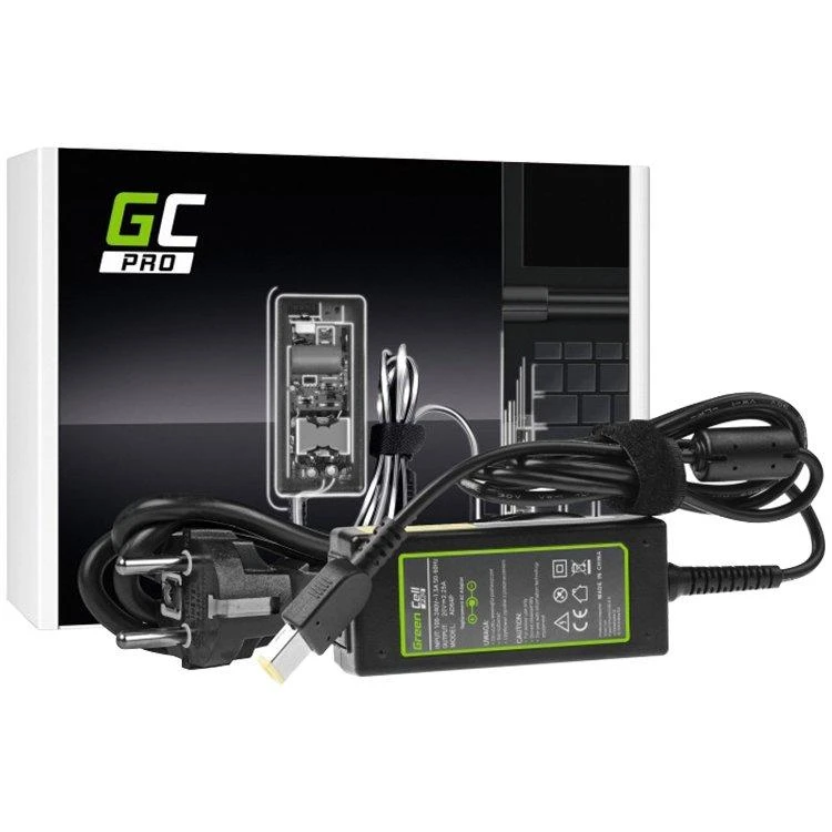 GREENCELL AD64P įkroviklis / kintamosios srovės adapteris Žalias Cell for Lenovo 20V 2.25A 45W Slim Tip