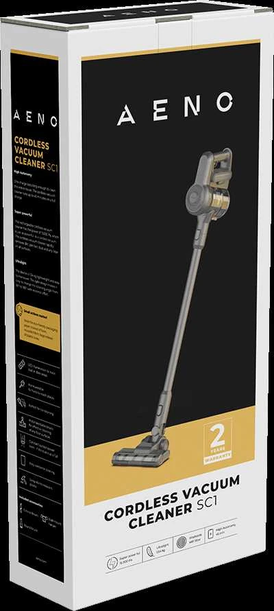 Belaidis dulkių siurblys šluota Aeno Cordless vacuum cleaner SC1, Turbo režimas, su led pašvietimu, plaunamas filtras