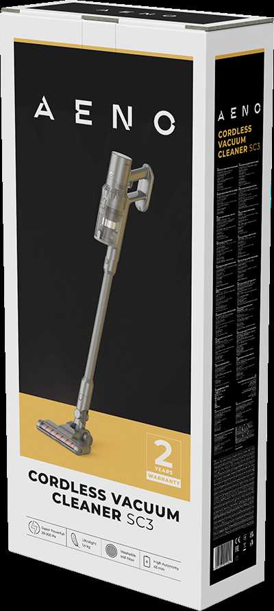 Belaidis dulkių siurblys šluota Aeno Cordless vacuum cleaner SC3, Turbo režimas, su led pašvietimu, plaunamas filtras
