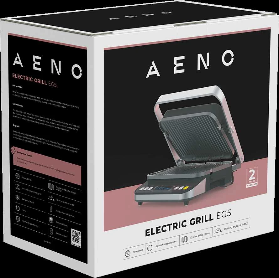 AENO EG5 elektrinis grilis, Juodas (AEG0005)