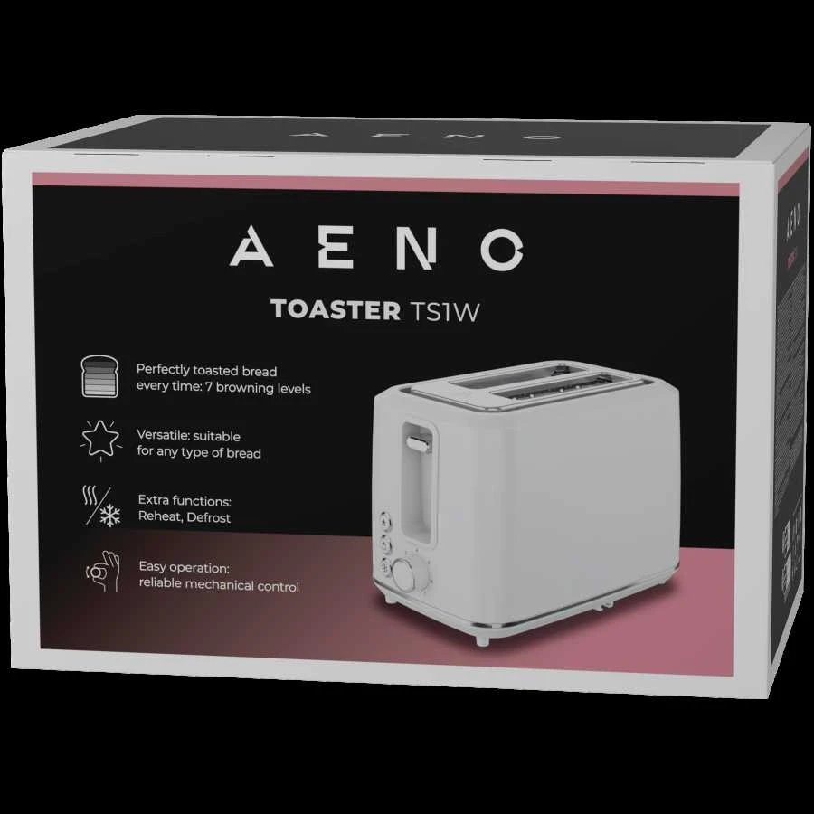 AENO TS1W elektrinis skrudintuvas, 920–1080 W, 2 lizdai, 7 lygiai, Baltas