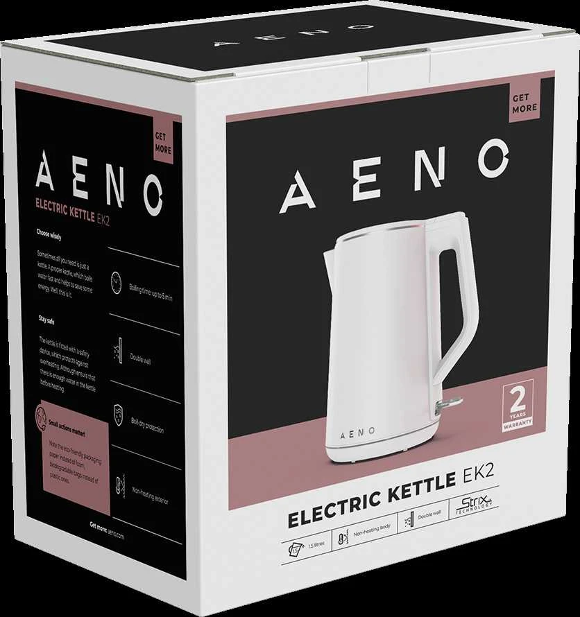 AENO EK2 elektrinis virdulys, baltos spalvos