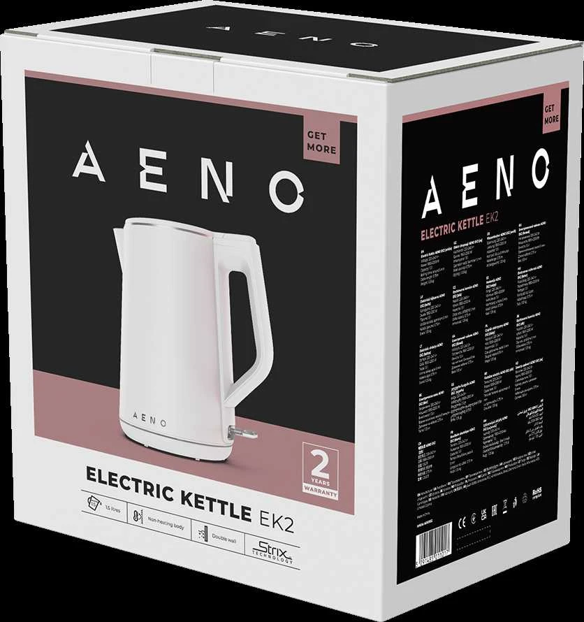 AENO EK2 elektrinis virdulys, baltos spalvos