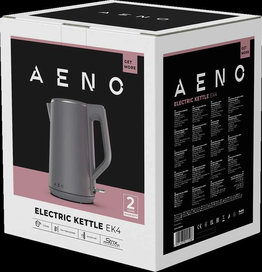 Elektrinis virdulys Aeno EK4, 1.5 l, pilkas