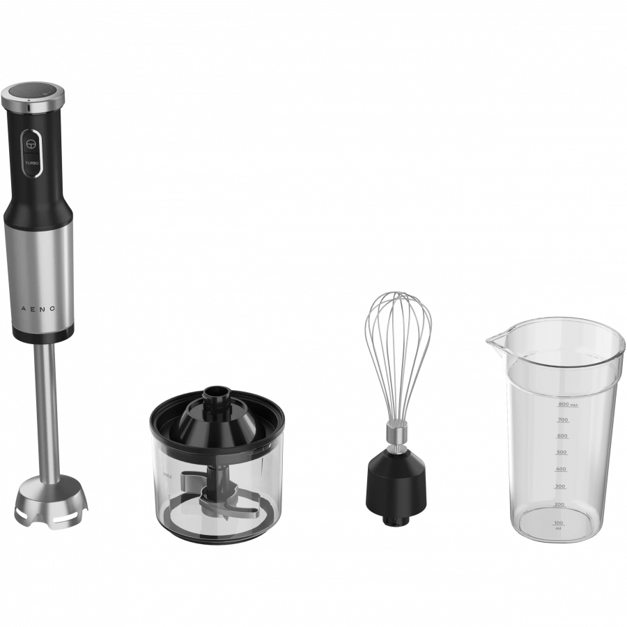 AENO HB4B Hand Maišytuvas Set, 1200W, Tiger Teeth Cutter, Whisk, Juodas
