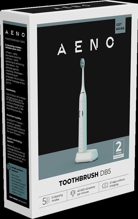 Dantų šepetėlis Aeno DB5, baltos spalvos
